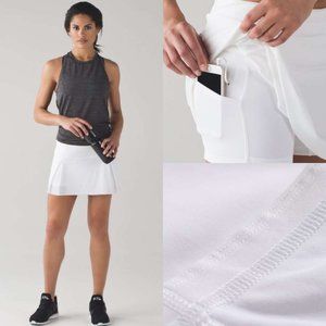Lululemon Lost in Pace Skirt White Skort Tennis